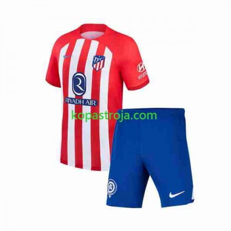 Billiga Fotbollströjor Atlético Madrid 2 Barn Hemma tröja 2023/24 Kortärmad